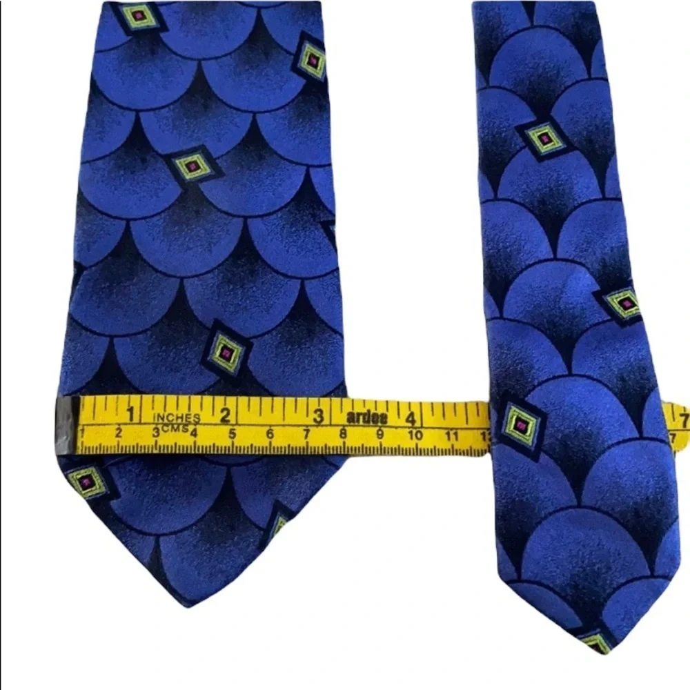 Hugo Boss 100% silk tie Made in Italy, blue/green color